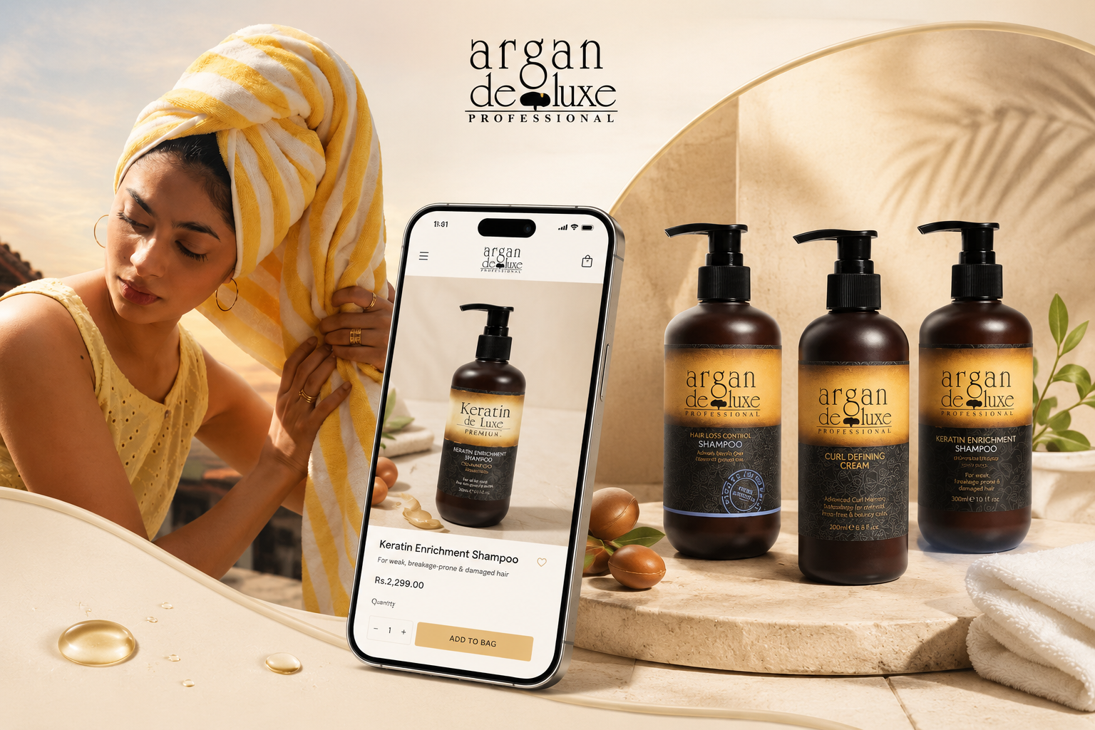 Argan de Luxe Professional campaign visual